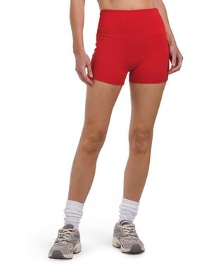 TJ Maxx Lace Trim No Front Seam Origin Biker Shorts With Ric Rac, Spandex/Polyester - Red