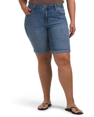 TJ Maxx Plus Baby Roll Cuff Bermuda Shorts For Spandex/Cotton/Polyester - Blue
