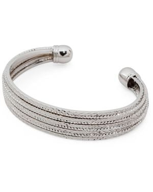 TJ Maxx Diamond Cut Multi Row Cuff Bracelet - Metallic