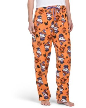 TJ Maxx Halloween Plush Pants For Polyester - Orange