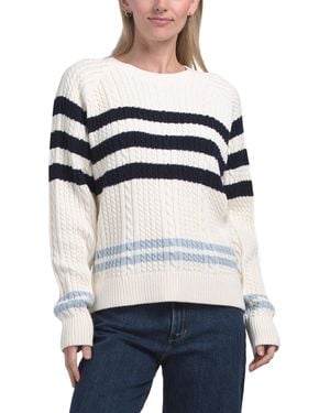 TJ Maxx Carson Crew Neck Sweater, Cotton - White