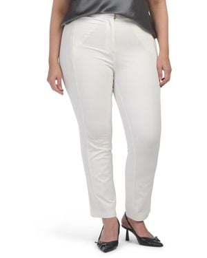 TJ Maxx Plus Seamed Ankle Pants For Cotton/Viscose - Gray