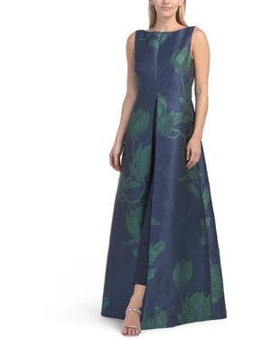 TJ Maxx Lorena Walk Through Jumpsuit For Spandex/Polyester - Blue