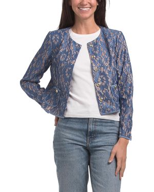 TJ Maxx Lace Jacket, Polyester - Blue