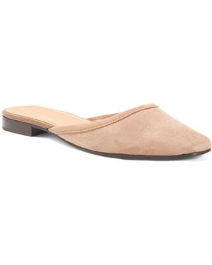 TJ Maxx Suede Paz Slip On Mules For - Natural