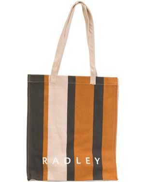 TJ Maxx Striped Medium Open Top Tote For Leather - White