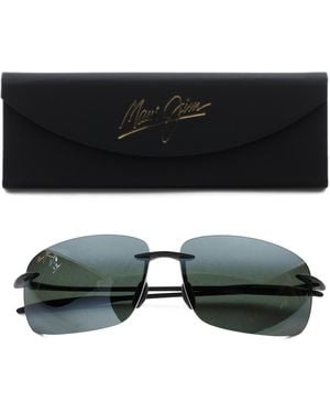 TJ Maxx 64Mm Breakwall Polarized Lightweight Rimless Sunglasses For - Black