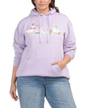TJ Maxx Plus Ducks And Bunnies Hoodie For Cotton/Polyester - Purple