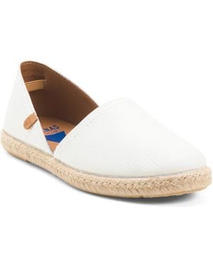 TJ Maxx Leather Espadrille Flats For - White