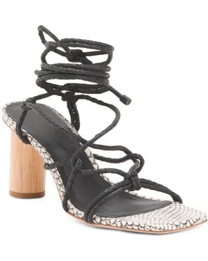 TJ Maxx Leather Macie Corded Sandals For - Multicolor