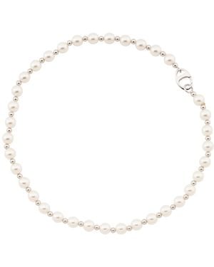 TJ Maxx Sterling Plated Pearl Beaded Necklace For - White
