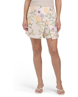 TJ Maxx Jeanetta Envelope Skort For Polyester/Rayon - White