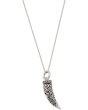 TJ Maxx Sterling Artisan Horn Necklace - Metallic