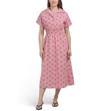 TJ Maxx Short Sleeve Maxi Dress For Cotton - Pink