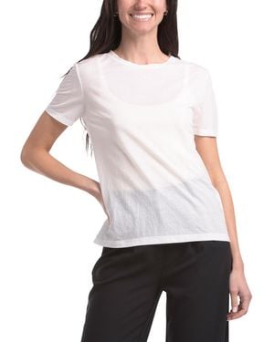 TJ Maxx Ladies T-Shirt For Polyester/Viscose - White