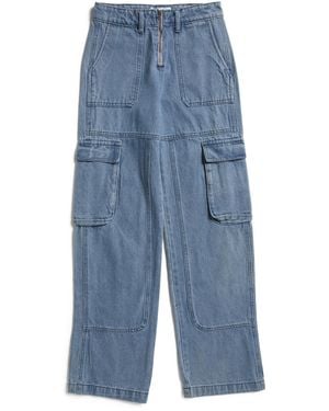 TJ Maxx High Rise Cargo Jeans For Cotton - Blue