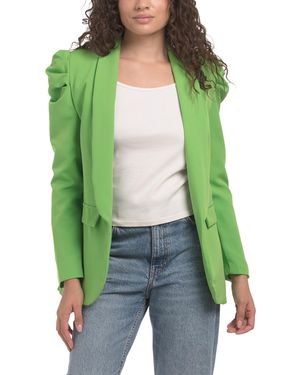 TJ Maxx Bubble Sleeve Blazer, Polyester - Green