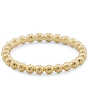 TJ Maxx 14Kt Plated Sterling Bead Ring - Metallic