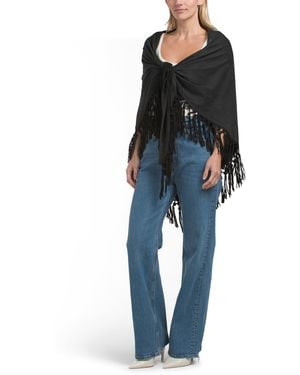 TJ Maxx Suede Triangle Scarf For - Blue
