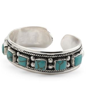 TJ Maxx Sterling Plated Stone Cuff Bracelet - Gray