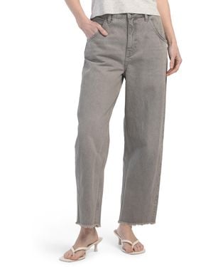 TJ Maxx Bo Barrel Leg Jeans For Cotton - Gray