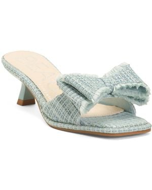 TJ Maxx Penelope Raffia Bow Sandals For - Blue