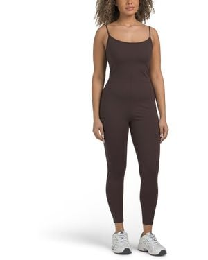TJ Maxx Body Hugging Jumpsuit, Nylon/Spandex - Brown