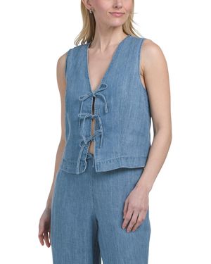 TJ Maxx Bow Tie Front Vest For - Blue