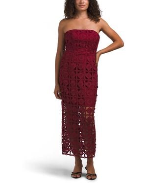 TJ Maxx Kait Tile Lace Dress For Spandex/Polyester - Red