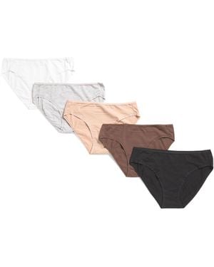 TJ Maxx 5Pk Organic Cotton Blend Bikini Briefs For Spandex/Cotton - Multicolor