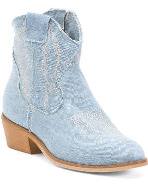 TJ Maxx Western Booties For Leather - Blue