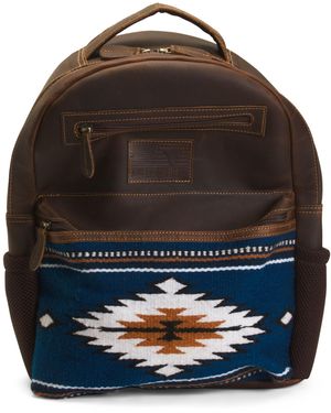 TJ Maxx Leather Aztec Front Backpack For - Gray