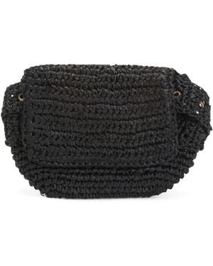 TJ Maxx Straw Belt Bag For Leather - Black