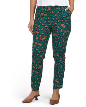 TJ Maxx Leopard Trouser Pants For Polyester - Green
