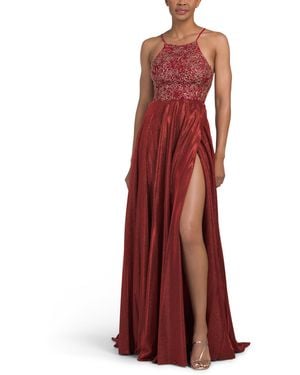 TJ Maxx Embroidered Bodice Formal Dress For Polyester