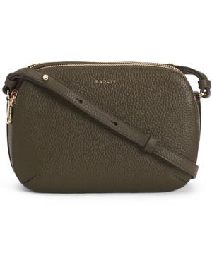 TJ Maxx Leather Dukes Place Medium Zip Top Crossbody, Leather - Green