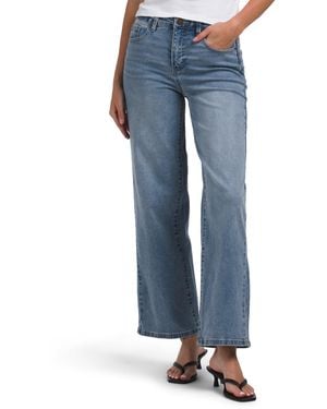 TJ Maxx High Rise Comfort Waist Wide Leg Booty Sculptor Jeans For Spandex/Cotton/Polyester - Blue