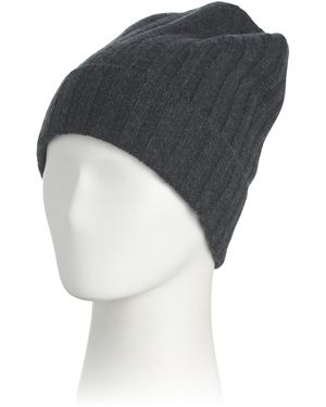 TJ Maxx Cashmere Ribbed Beanie - Gray