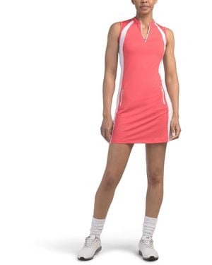 TJ Maxx Upf 50 Cooling Sleeveless Quarter Zip Lily Mini Dress For Nylon/Polyester - Red