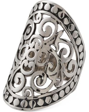 TJ Maxx Oval Filigree Ring - Gray