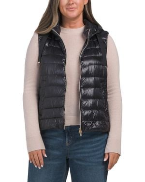 TJ Maxx Puffer Vest, Cotton/Polyester - Gray