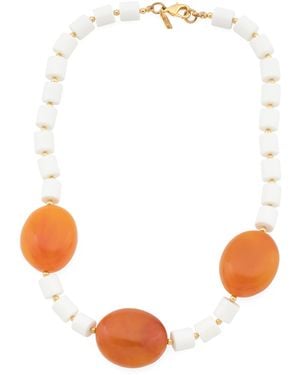 TJ Maxx And Pebbles Beaded Necklace - White