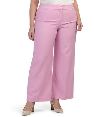 TJ Maxx Plus Wide Leg Pants For Polyester - Pink