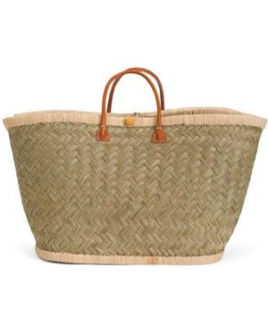 TJ Maxx Medium Woven Basket For Leather - Natural