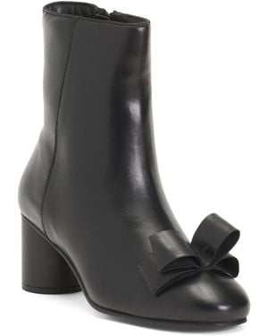 TJ Maxx Leather Anara Bow Boots For - Black