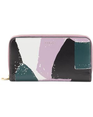 TJ Maxx Leather Gallery Road Soft Geo Large Bifold Wallet For Leather - Gray