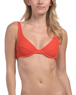 TJ Maxx Aloha Marina U-Wire Swim Top, Nylon/Polyester - Red