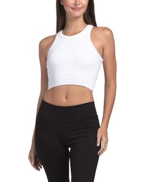 TJ Maxx Medium Support Built-In Bra Tank For Nylon/Spandex/Modal - White