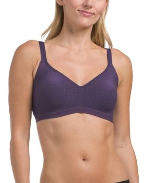 TJ Maxx Easy Does It Smoothing Wireless Bra For Nylon - Blue