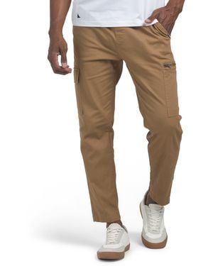 TJ Maxx Stretch Twill Cargo Sweatpants For Spandex/Cotton - Natural